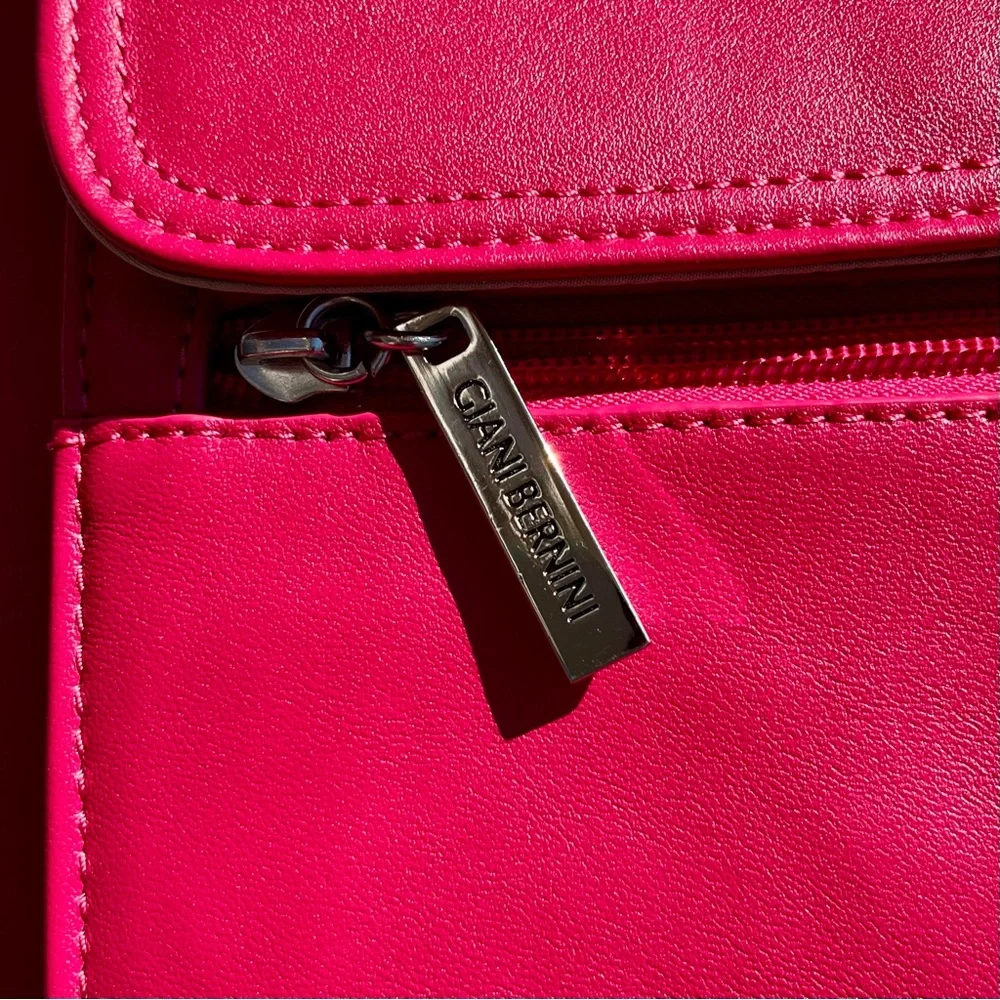 Hot pink leather Giani Bernini bag - Picture 4 of 10
